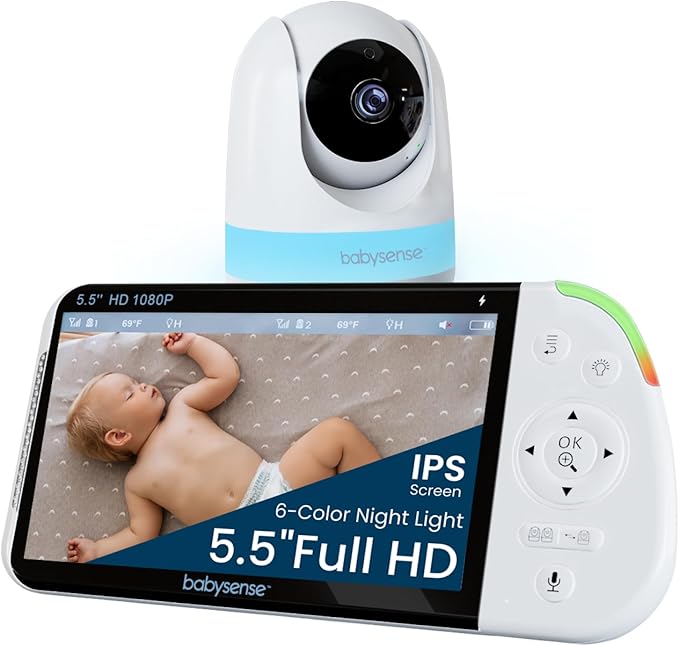 Babysense Full HD 5.5" Split Screen Baby Monitor