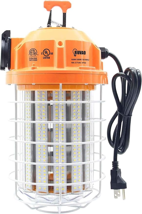 100W LED Temporary Work Light Fixture 16000 Lumen Daylight White 5000K