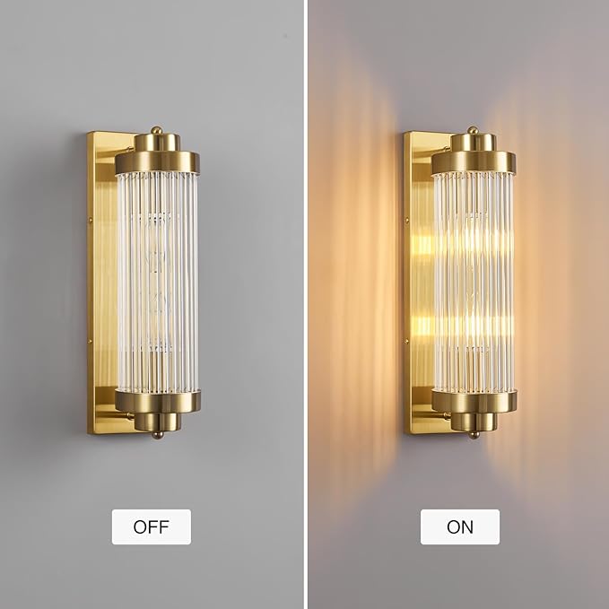 Gold Wall Sconces Set of Two