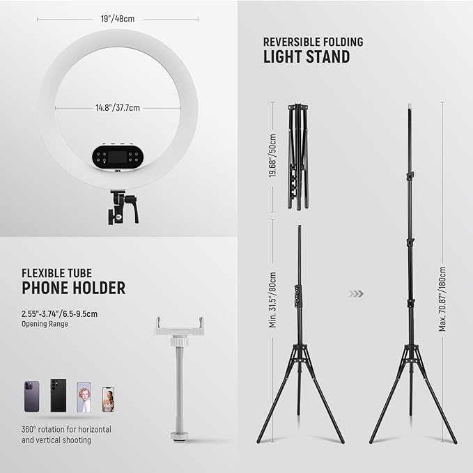 NEEWER 19" 100W High Power LED Ring Light