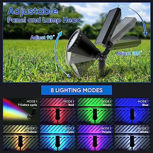 RGB Solar Spot Lights Outdoor Waterproof (4 Count)