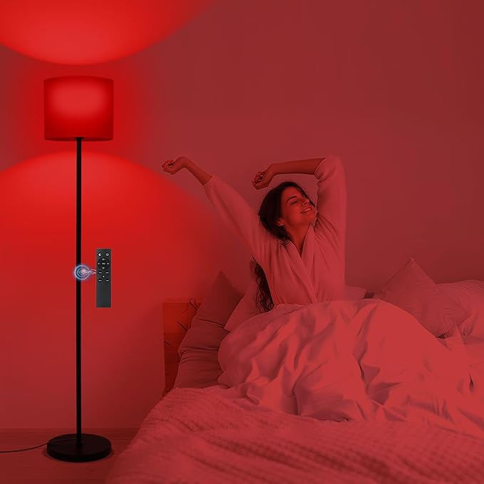 Floor Lamp with Red Light