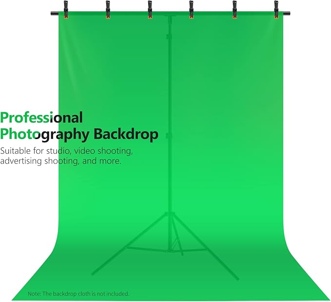 NEEWER T-Shaped Background Backdrop Support Stand Kit, 8.5ft/2.6m Tall