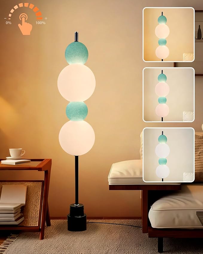 Blue Globe Floor Lamp