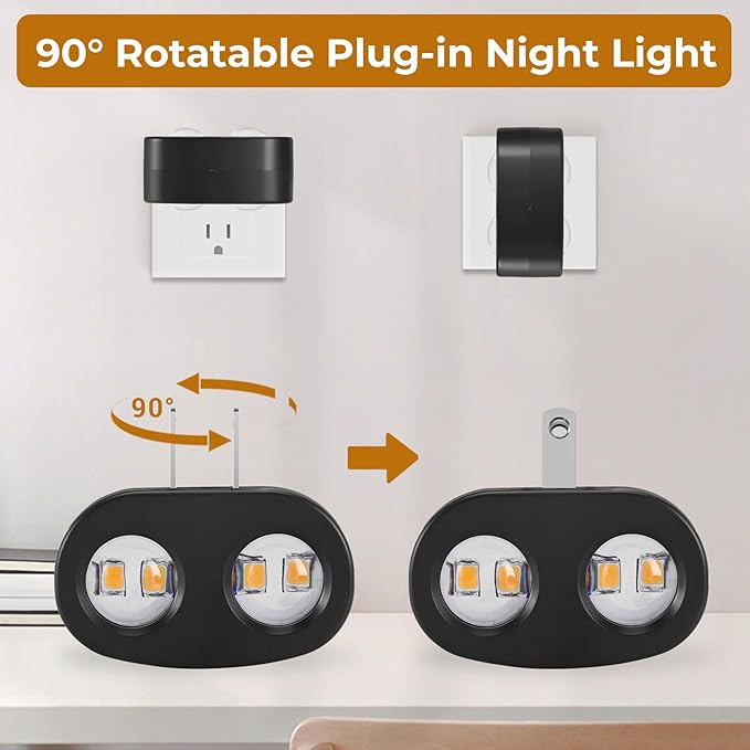 4-Pack LED Night Lights Plug into Wall, 2700K Soft White