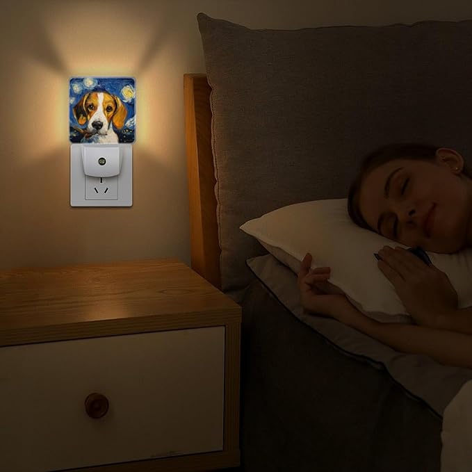 Lights by Night Decorative LED Night Light, Starry Night Beagle Hound Night