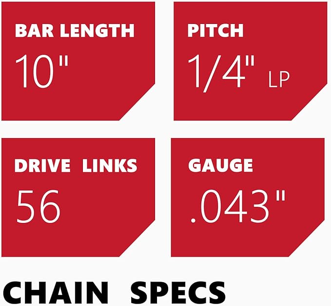 KAKEI 10 Inch Pole Saw Chain for Stihl 1/4" Pitch .043" Gauge 56 Drive Links Chainsaw Chain - 71PMM3 56 for Stihl Pole Saws (3 Chains) - Semi Chisel