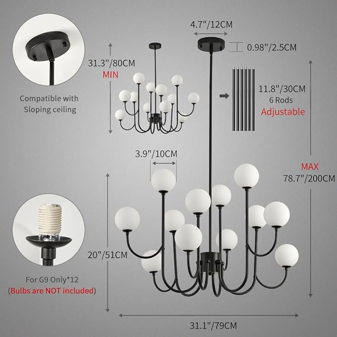 12 Light Ceiling Light