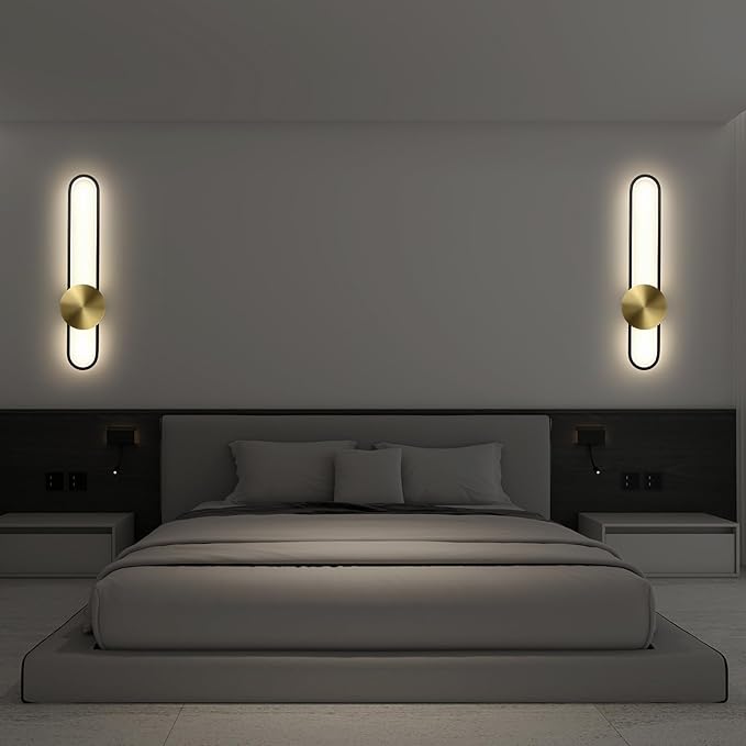 JAYMP Modern Wall Sconce 4000K Dimmable LED Wall Light Fixture, Hardwired Wall