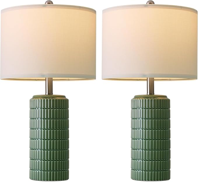 PoKat 24" Modern Ceramic Table Lamps Set of 2