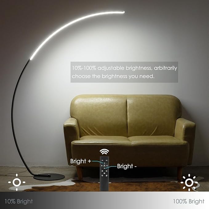 NUÜR Arc Floor Lamp with Remote Control