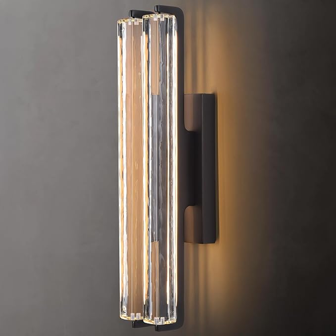 Crystal Wall Sconce, Modern Double Sconce Wall Lighting, Upgrated K9 Crystal