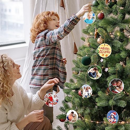 2 Pack Personalized Family Christmas Ornaments 2026 with Photo Text (2 Count)