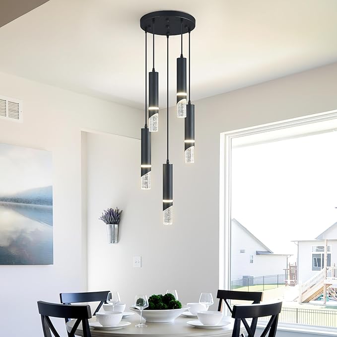 Modern Dimmable Led Pendant Lights Kitchen Island, Sink 30w LED Crystal