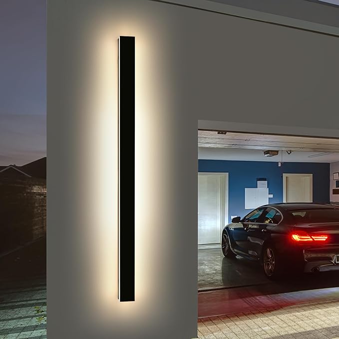 Modern Outdoor Wall Light, 71inch LED Wall Sconce, 3000K Warm White, IP65