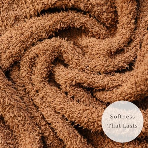 SARANONI Bamboni Luxury Baby Blanket | Cozy & Soft Plush Receiving Blankets | Perfect for Girls & Infant Baby Boy Blankets | Caramel - 30” x 40"