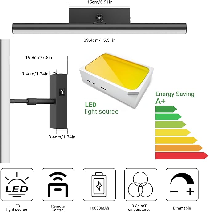 Tipace Dimmable Cordless Picture Light