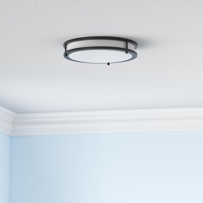 ASD LED 12" Round Flush Mount Lighting, Close to Ceiling Light Fixture | 3CCT