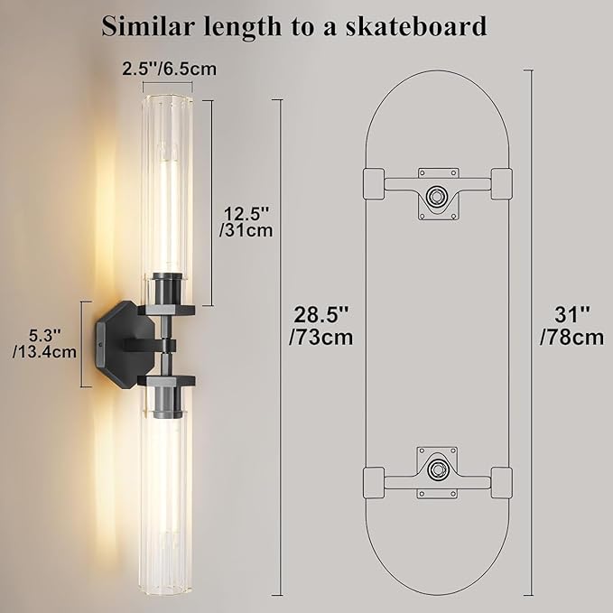Black Crystal Wall Sconces Light