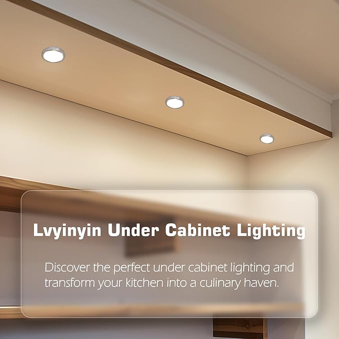 Single LED Puck Light for Under Obove Cabinet Counter Bar Shelf Back Lighting