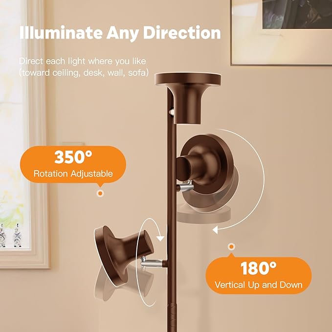 36W LED Tree Floor Lamp, Modern Dimmable Standing Lamp
