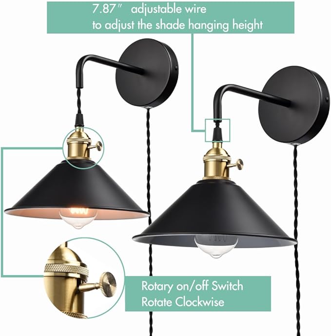Industrial Wall Sconce 2-Pack