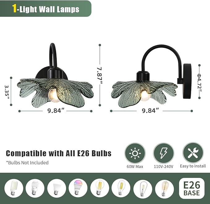 Black Bathroom Vanity Light Vintage Wall Sconce Black Wall Lamp Sconces Wall