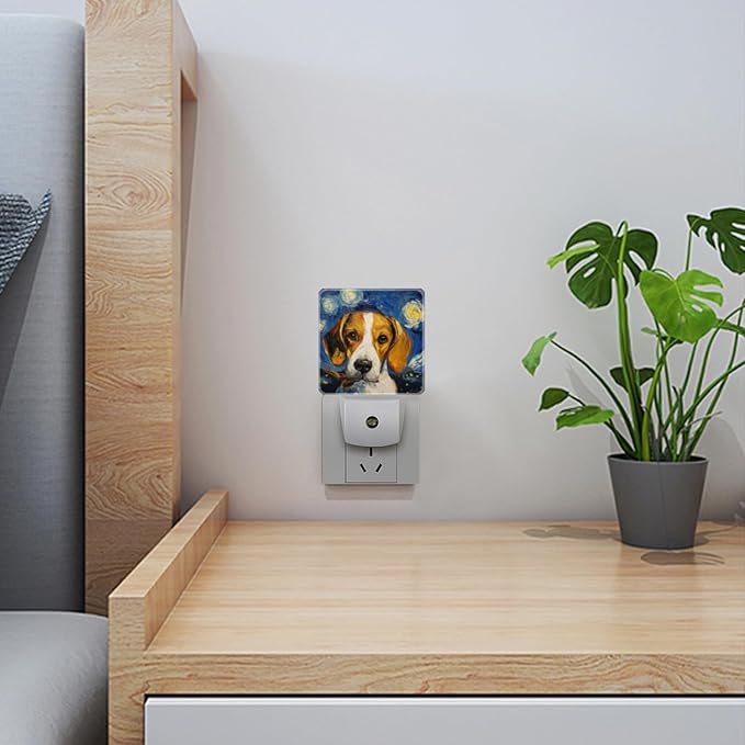 Lights by Night Decorative LED Night Light, Starry Night Beagle Hound Night