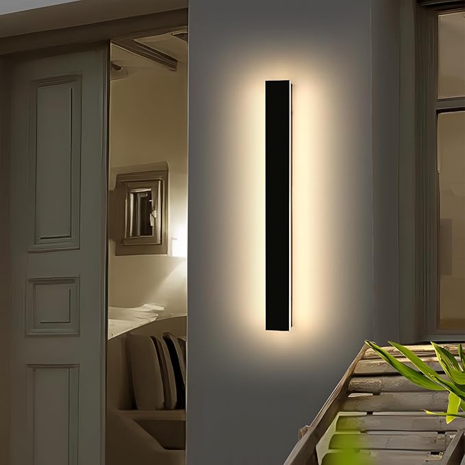 Modern Outdoor Wall Sconce, 47inch LED Wall Mounted Light, 3000K Warm White