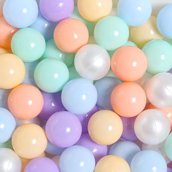 TRENDPLAY Plastic Balls for Ball Pits 2.2 Inch, Pack of 50 100 200 500 Hollow Balls, Perfect for Toddler Baby Pools,Party,Festival Decoration