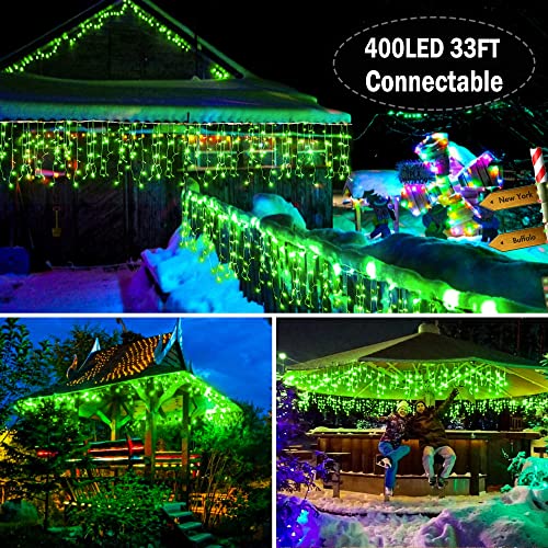 Christmas Lights Outdoor Decorations 33ft 400 LED Hanging Light