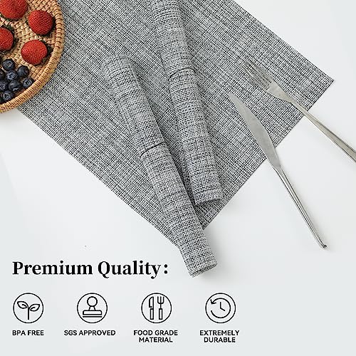 Linen Grey Placemats Set of 8 (8 Count)