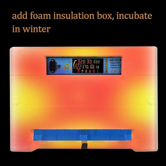 Eggs Incubator Automatic Turning 256Eggs Digital Large Farm Poultry for Hatching Chicken Duck Dove Quail Temperature Control,