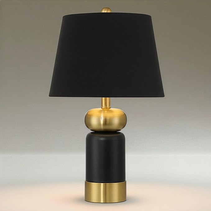 360 Lighting Anthem 21 3/4" High Small Modern Accent Table Lamp Black Gold