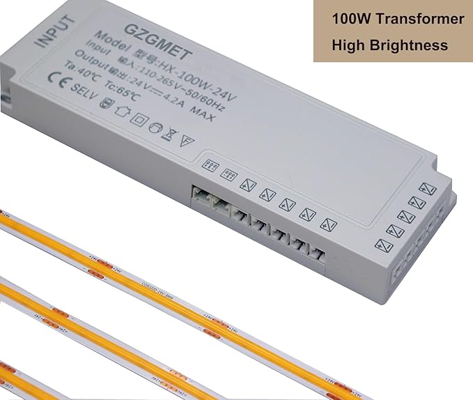 Under Cabinet Lights Kit, Touch Sensor COB LED Strip Lights, Dimmable Bright