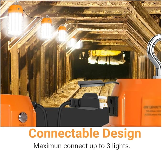 LED Temporary Work Light 300W Portable Hanging Work Construction Light