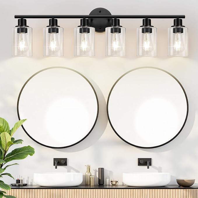 6-Light Bathroom Light Fixtures, Bathroom Wall Lamp