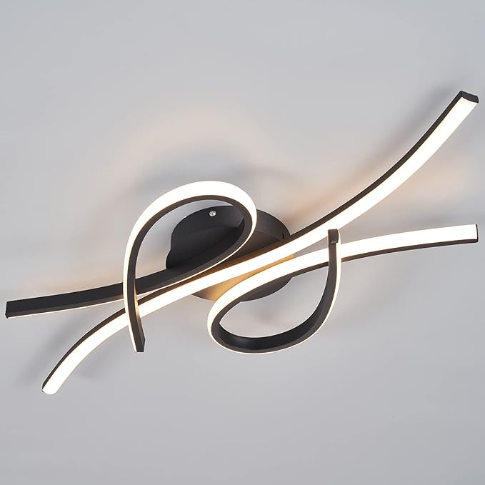 Modern LED Ceiling Light Fixture, 40W 2600 Lumen, Flush Mount Ceiling Chandelier