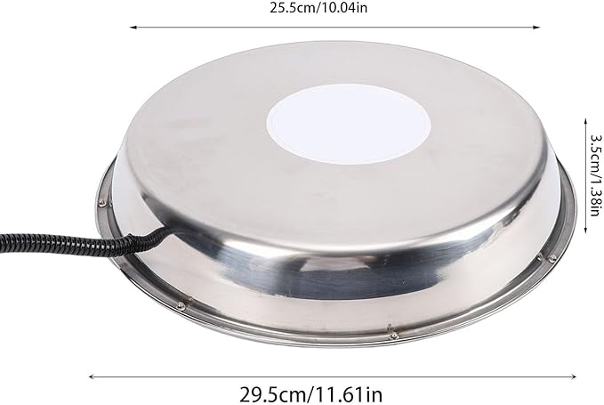 Chicken Water Heater, Thermostat Control Heated Poultry Waterer Base Overheat Protection Poultry Drinker Heater Base for Metal Plastic Poultry Drinker