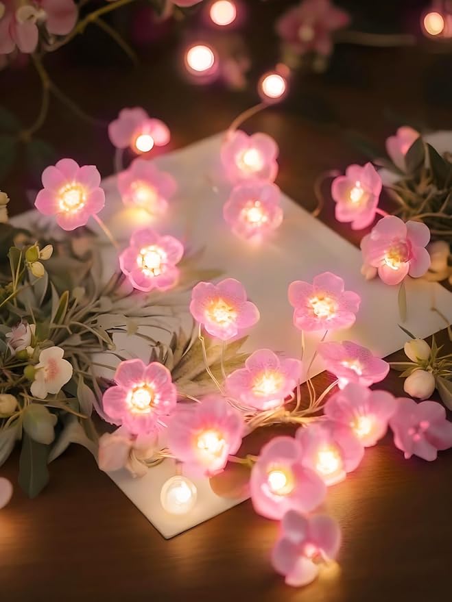 Cherry Blossom Flower String Lights