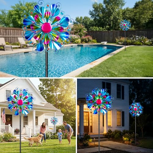 Solar Wind Spinner Outdoor Metal