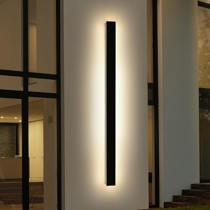 Modern Outdoor Wall Light, 71inch LED Wall Sconce, 3000K Warm White, IP65