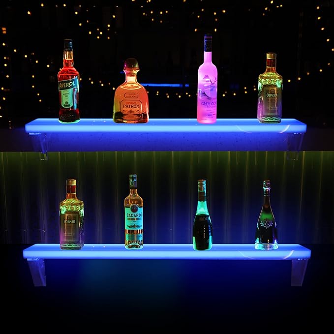 Led Lighted Liquor Bottle Display Shelf 40 Inch