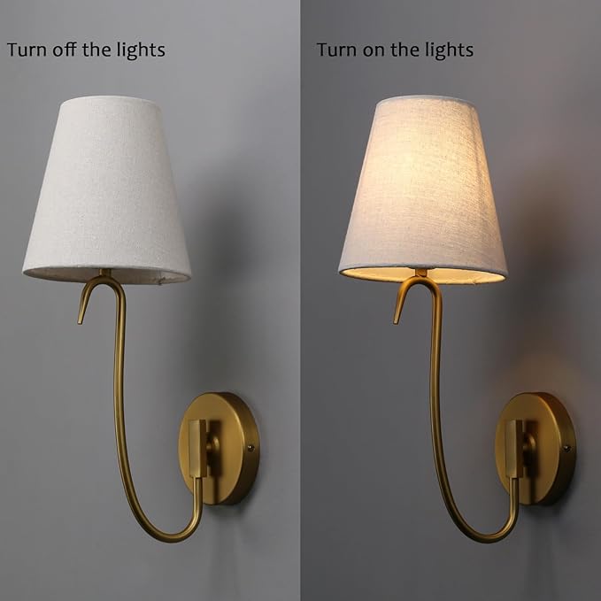 PERMO Antique Gold Wall Sconce