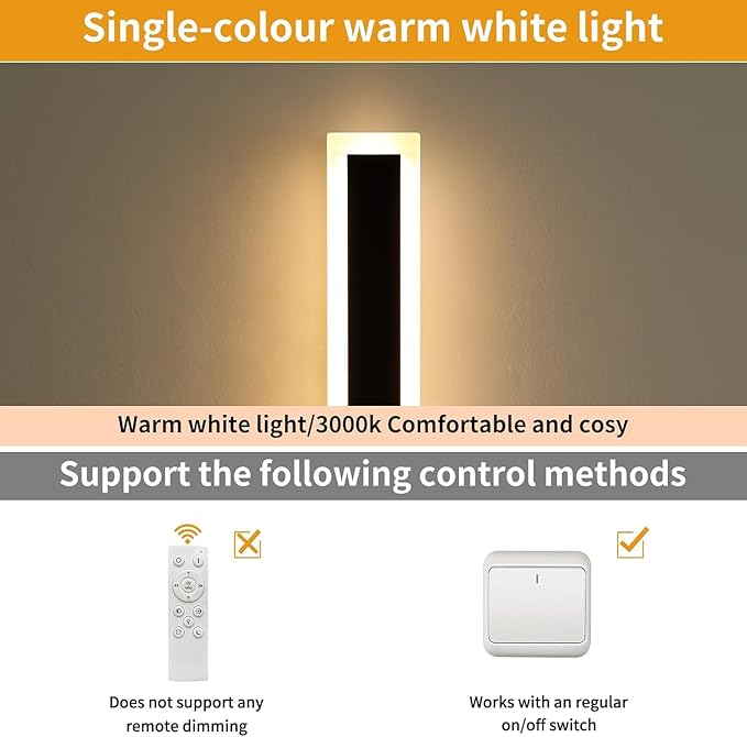 Upgrade Widened 2 Pack Modern LED Wall Sconce, 23.6inch Outdoor Wall Lights