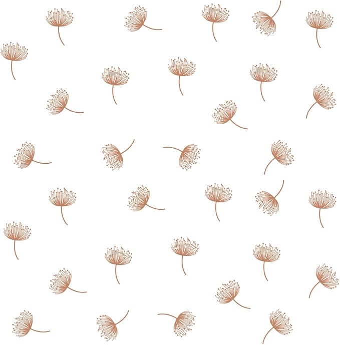 12x36 Inch Set Dandelion Wall Decor Sticker- DIY Boho Wall Decal Mural Set - 54 Pcs Stickers for Wall, Kitchen, Nursery, Office Decor - Each Sticker 3.1x2.3 Inch (Dandelion)