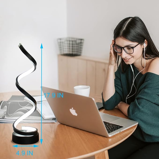 Modern Spiral Table Lamp, Dimmable Table Lamps