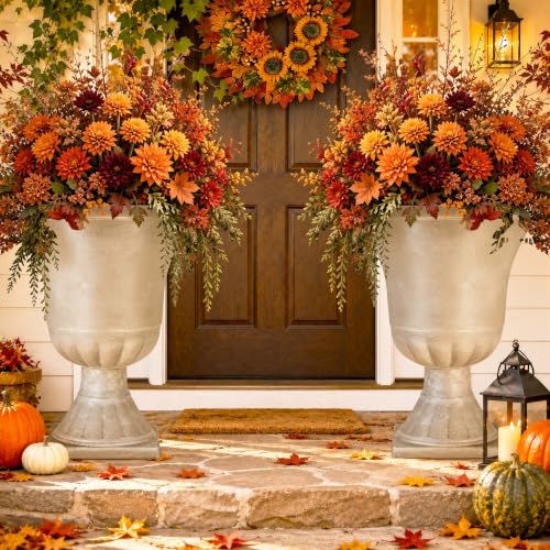 22" Tall Urn Planters Set of 2 Large Flower Pots (2 Count)