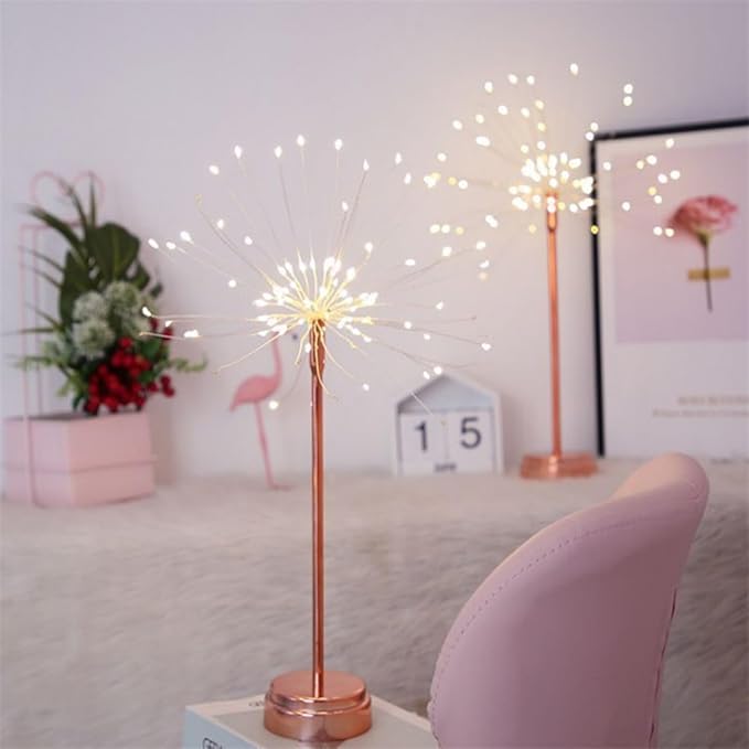2-Pack Nest and Flowers Table Lights Fireworks