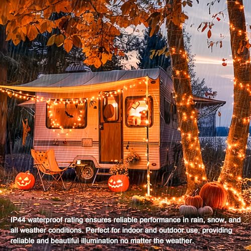 300 LED Orange Lights for Halloween Indoor Outdoor Decor (99 Foot)